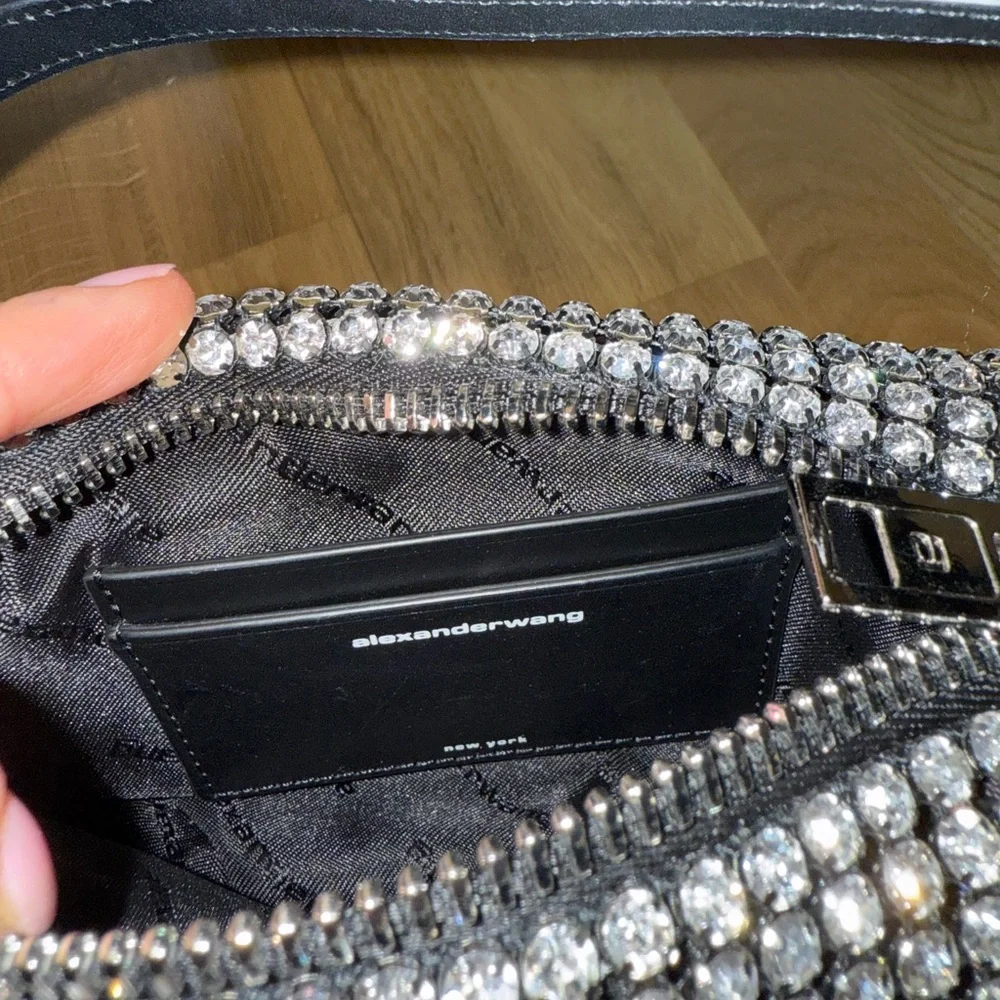 Alexander Wang Black Crystal-Studded Pouch - Picture 3 of 4